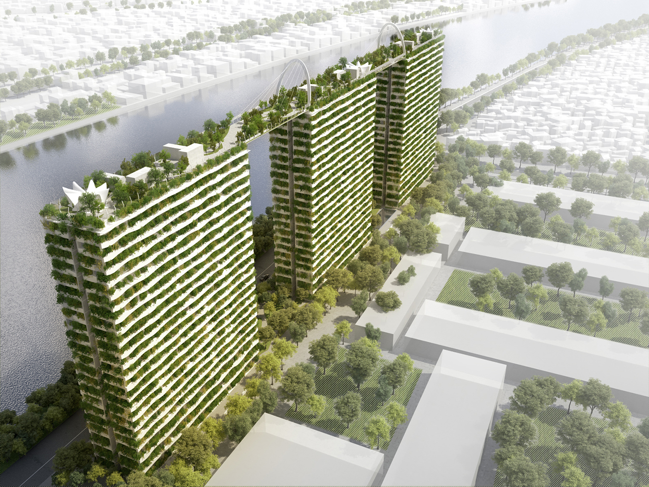 Vo Trong Nghia Architects’ Diamond Lotus Brings Greenery to Ho Chi Minh City