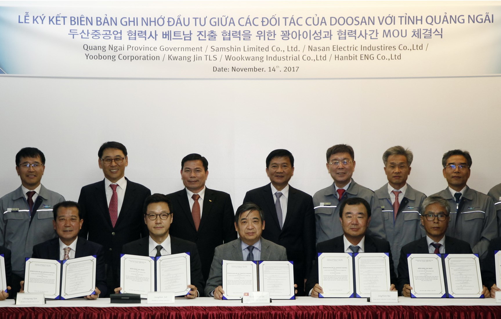 6 doanh nghiệp Hàn Quốc ký kết biên bản ghi nhớ đầu tư với tỉnh Quảng Ngãi