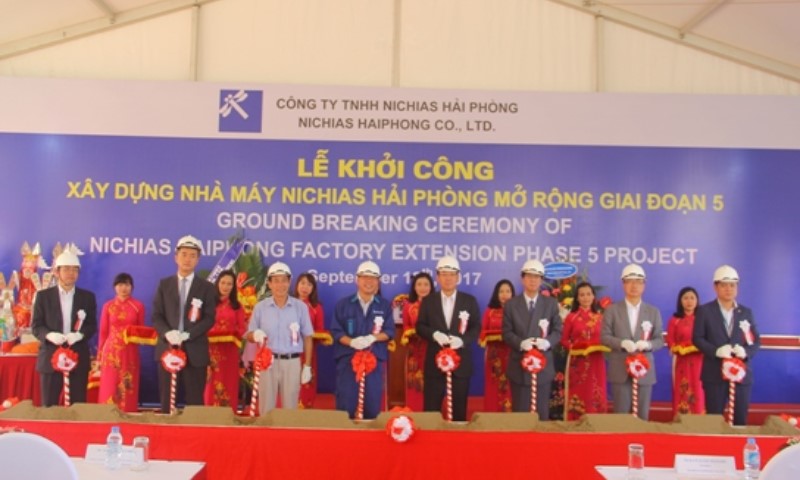 Khởi công dự án xây dựng nhà xưởng giai đoạn 5 của Công ty TNHH NICHIAS Hải Phòng