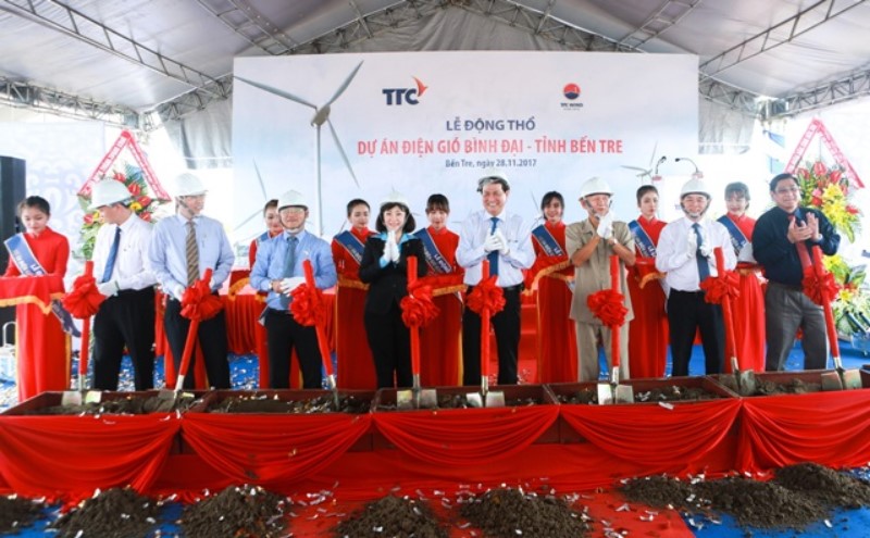 TTC động thổ dự án điện gió hơn 65 triệu USD tại Bến Tre