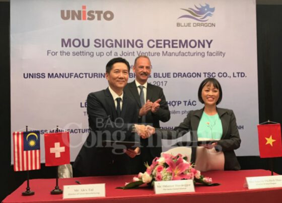 Unisto ký kết hợp tác với công ty Rồng Xanh xây dựng nhà máy tại Việt Nam