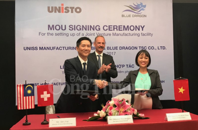 Unisto ký kết hợp tác với công ty Rồng Xanh xây dựng nhà máy tại Việt Nam