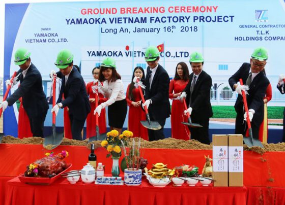 Lễ khởi công xây dựng nhà máy Yamaoka Việt Nam tại KCN Long Hậu