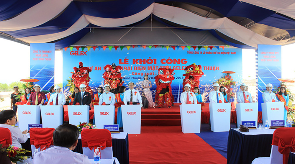 Gelex khởi công dự án điện mặt trời có tổng vốn đầu tư 1.300 tỷ đồng ở Ninh Thuận