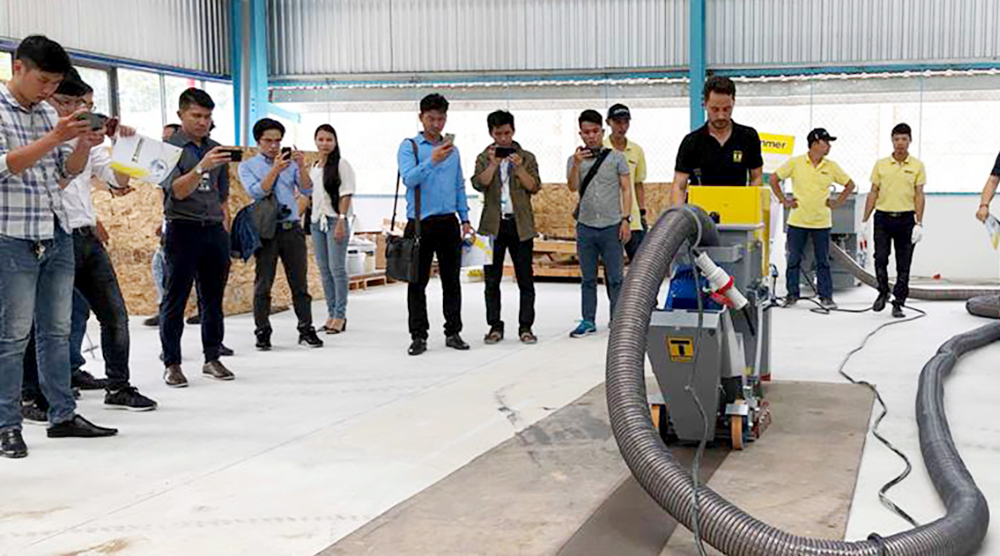 Ngắm công nghệ, sản phẩm sàn bê tông hiện đại tại sàn diễn thực nghiệm