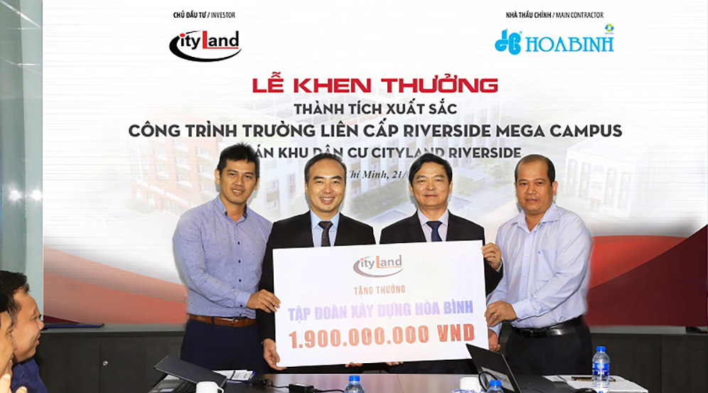 Tập đoàn Xây dựng Hòa Bình được thưởng vì là nhà thầu thi công chất lượng