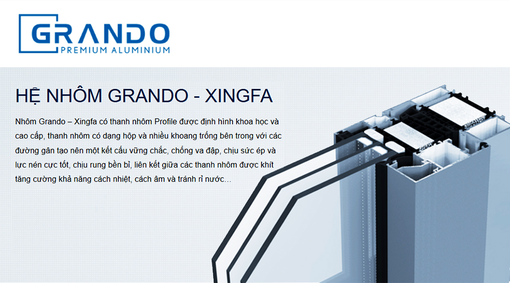 Grando Xingfa – Điểm sáng giữa thị trường nhôm Việt