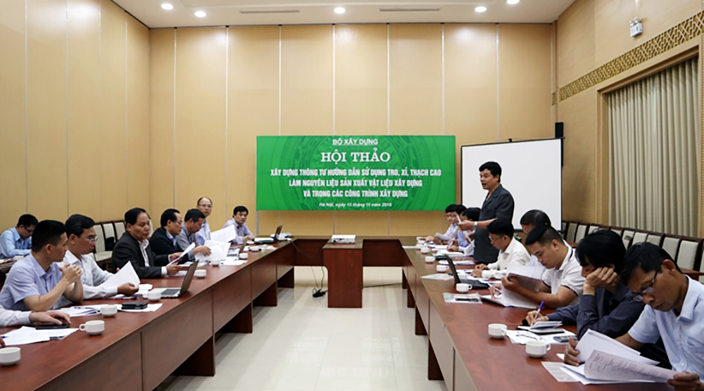 Chỉ đưa vào sử dụng tro, xỉ, thạch cao được chứng nhận hợp quy, hợp chuẩn
