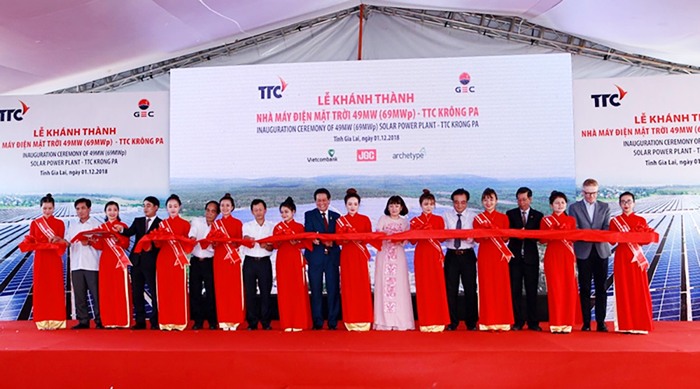 Gia Lai: Khánh thành nhà máy điện mặt trời TTC Krông Pa có tổng vốn đầu tư hơn 1.400 tỷ đồng