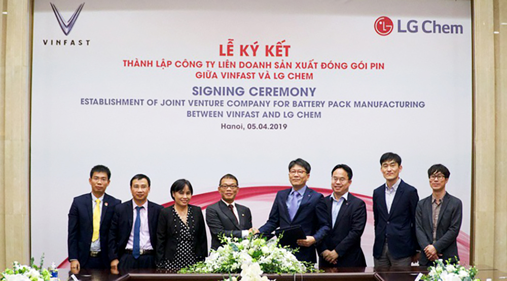 VinFast enters into joint venture with LG Chem to produce battery