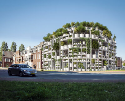 MVRDV Designs Facade of Potted Plants along Dommel River