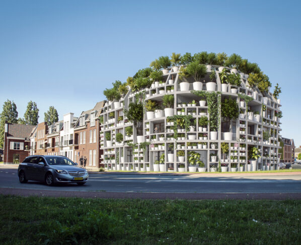 MVRDV Designs Facade of Potted Plants along Dommel River