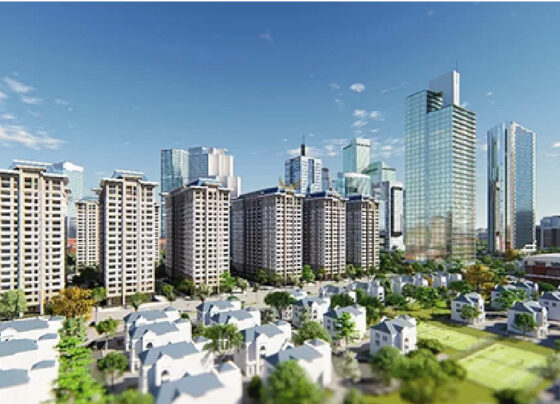 Không gian sống xanh mát tại Khu đô thị Thanh Hà Mường Thanh