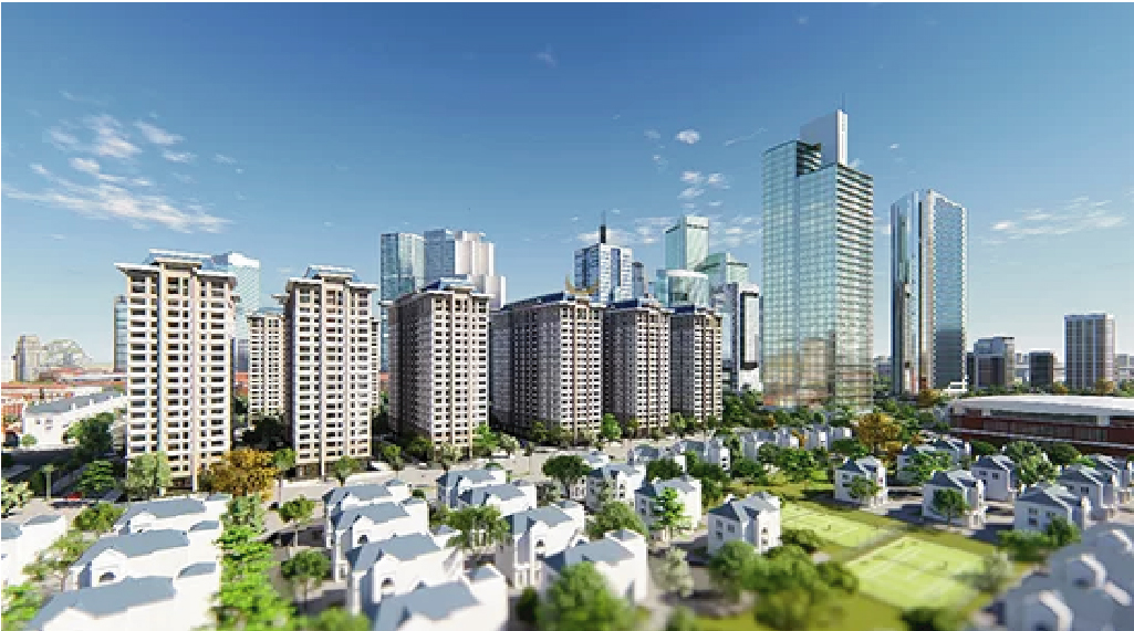 Không gian sống xanh mát tại Khu đô thị Thanh Hà Mường Thanh