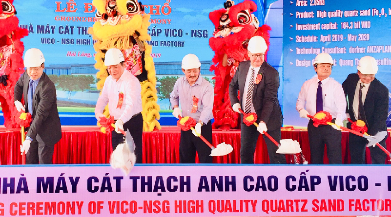 Động thổ xây dựng Nhà máy Cát thạch anh cao cấp VICO – NSG