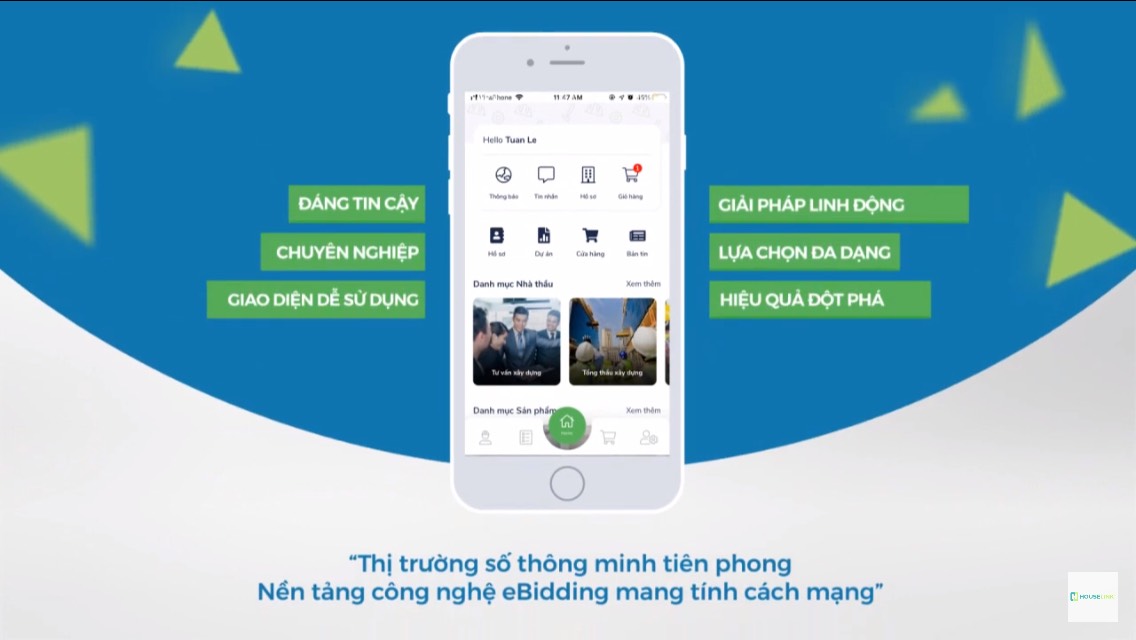 Ứng dụng hàng đầu dành cho doanh nghiệp trong ngành xây dựng của HOUSELINK