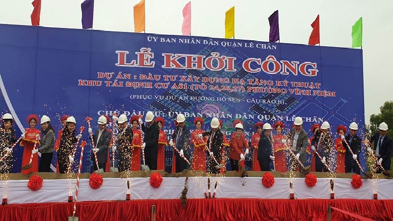 Lê Chân (Hải Phòng): Khởi công dự án xây dựng Khu tái định cư A51 phường Vĩnh Niệm