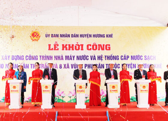 Hà Tĩnh khởi công xây dựng nhà máy nước sạch 229 tỉ đồng