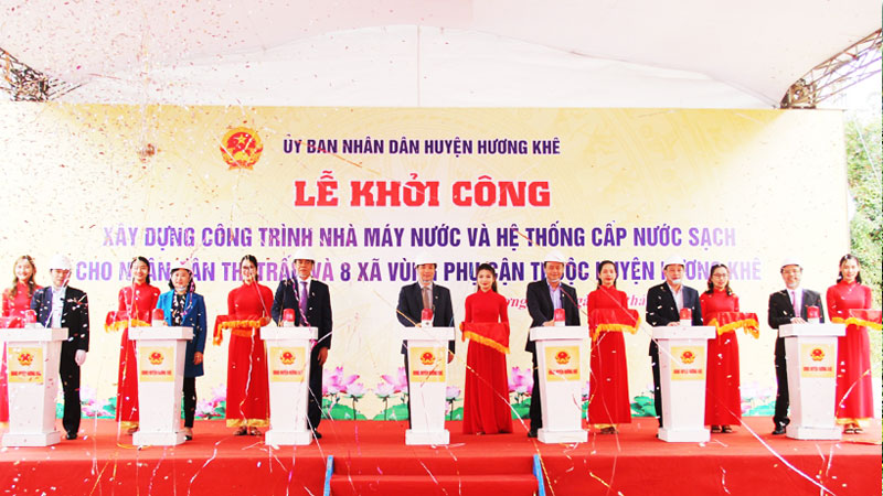 Hà Tĩnh khởi công xây dựng nhà máy nước sạch 229 tỉ đồng
