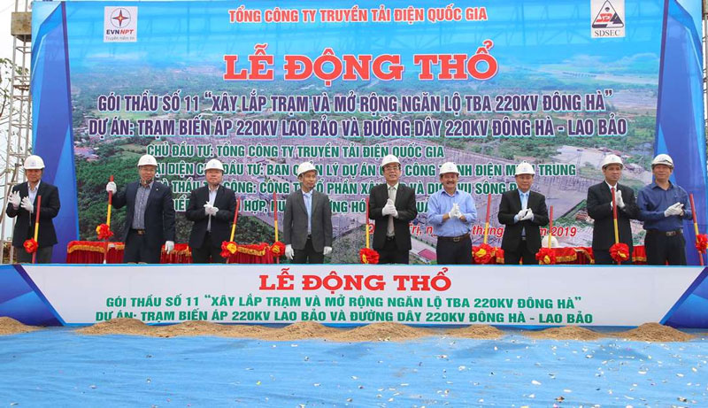 Động thổ gói thầu Xây lắp trạm và mở rộng ngăn lộ Trạm biến áp 220kV Đông Hà