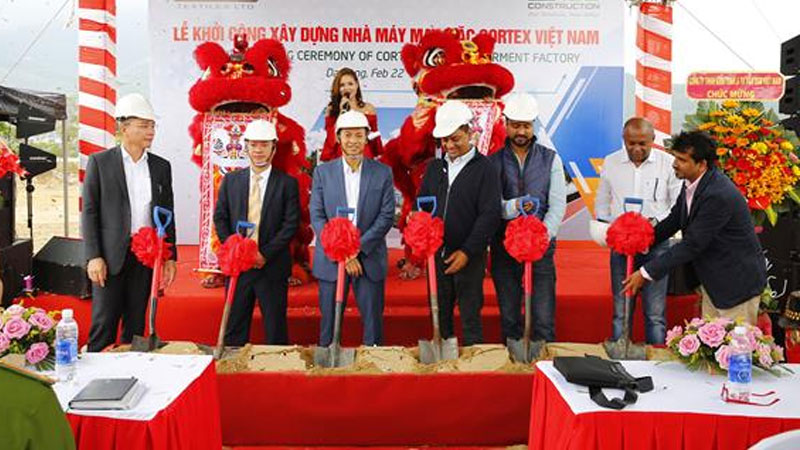 Động thổ nhà máy may mặc Cortex Việt Nam, KCN Liên Chiểu Đà Nẵng