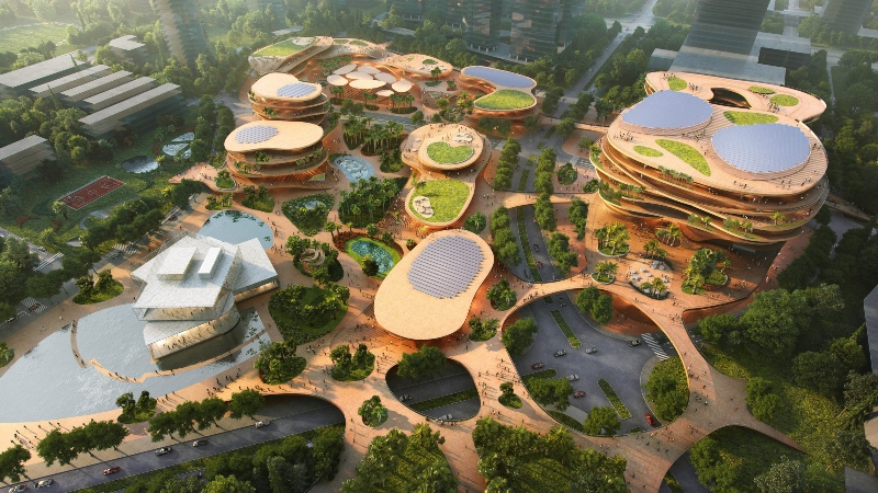 “Urban living room” with stacked plateaus for Shenzhen