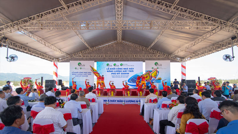 Khởi công dự án nhà máy năng lượng mặt trời Phù Mỹ vốn đầu tư hơn 6.200 tỉ đồng
