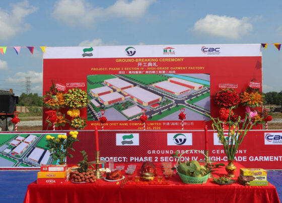 Ground - breaking Ceremony of Wordlon project (phase 2) - High-grade Garment Factory