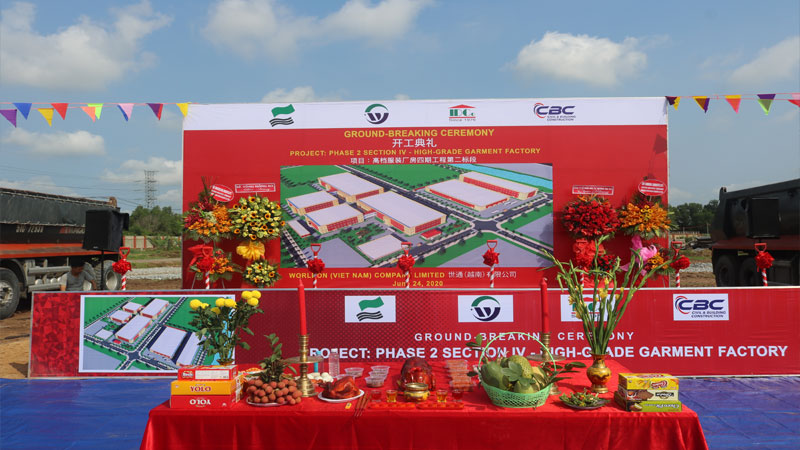 Ground – breaking Ceremony of Wordlon project (phase 2) – High-grade Garment Factory