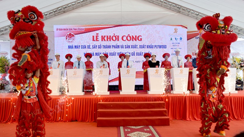 Yên Bái khởi công Nhà máy cưa xẻ, sấy gỗ thành phẩm, xuất khẩu PLYWOOD và Nhà máy sản xuất viên nén gỗ xuất khẩu
