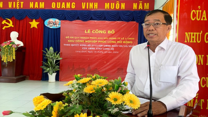 Công bố đề án quy hoạch phân khu xây dựng tỷ lệ 1/2000 Khu công nghiệp Phúc Long mở rộng