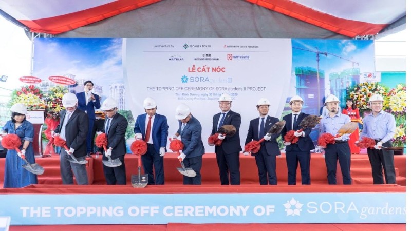 Lễ cất nóc dự án chung cư căn hộ cao cấp SORA gardens II