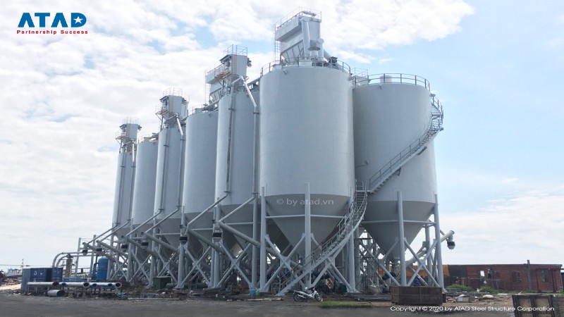Atad thực hiện kết cấu Silo hệ thống tổng kho xỉ S95 – Hòa Phát