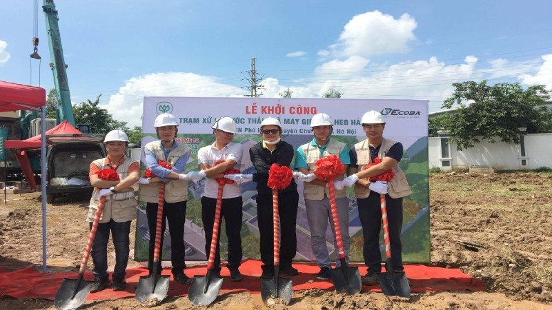 Khởi công trạm xử lý nước thải nhà máy giết mổ heo Hà Nội