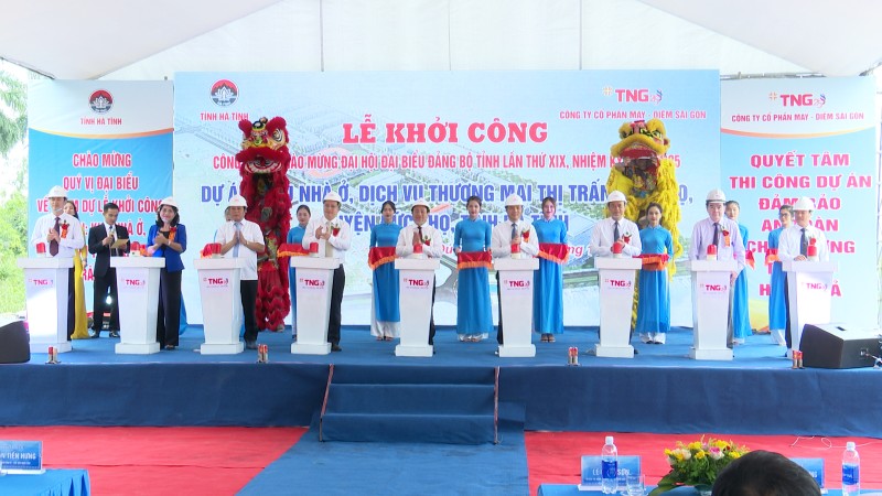 Khởi công Dự án Khu nhà ở, dịch vụ thương mại Thị trấn Đức Thọ với tổng mức đầu tư 1.196 tỷ đồng