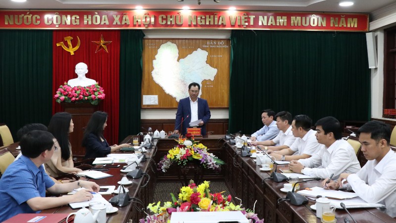 Lãnh đạo UBND tỉnh tiếp và làm việc với Công ty Cổ phần Tập đoàn VGreen