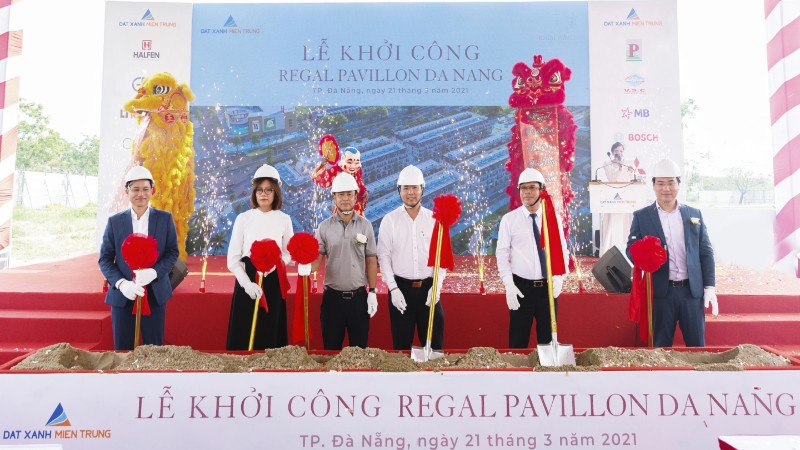 Đất Xanh Miền Trung khởi công xây dựng shophouse 5 sao Regal Pavillon, vốn đầu tư 1.000 tỷ đồng
