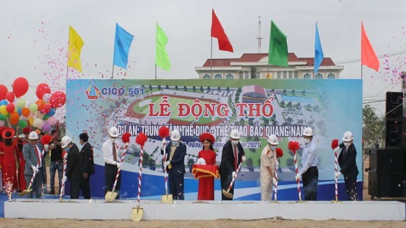 Động thổ dự án Trung tâm Thể dục – Thể thao Bắc Quảng Nam