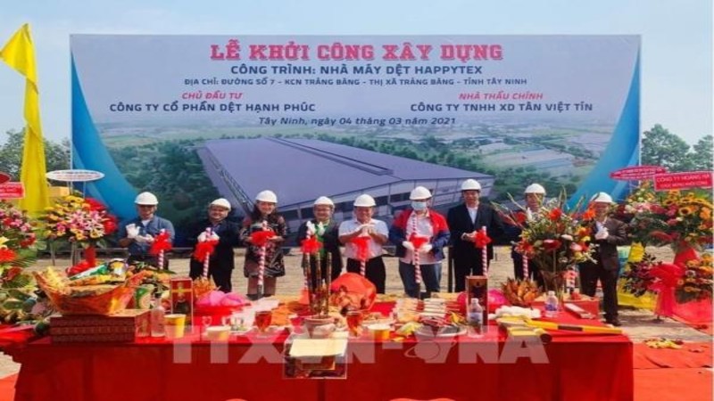 Khởi công nhà máy dệt Happytex với số vốn 15 triệu USD