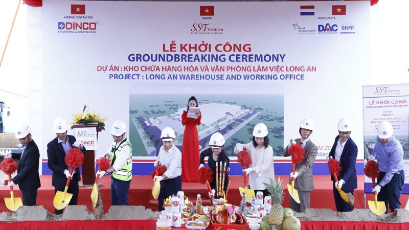 Dinco E&C khởi công dự án kho chứa hàng và văn phòng làm việc tại Long An