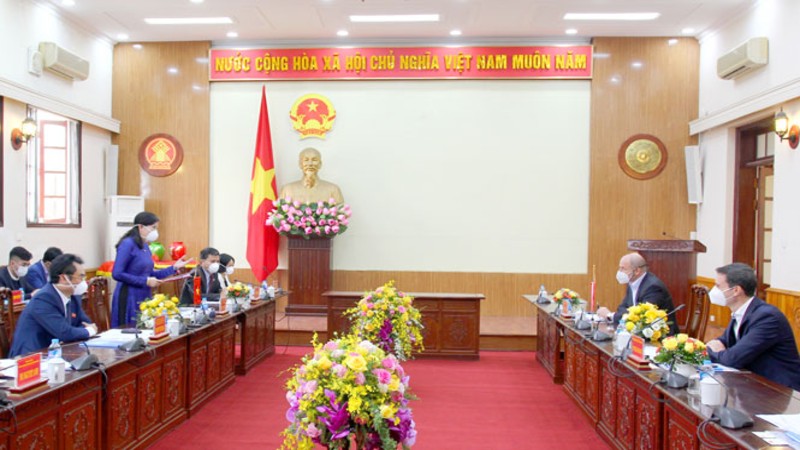 Lãnh đạo tỉnh tiếp Đoàn Đại sứ quán Áo và Tập đoàn AT&S