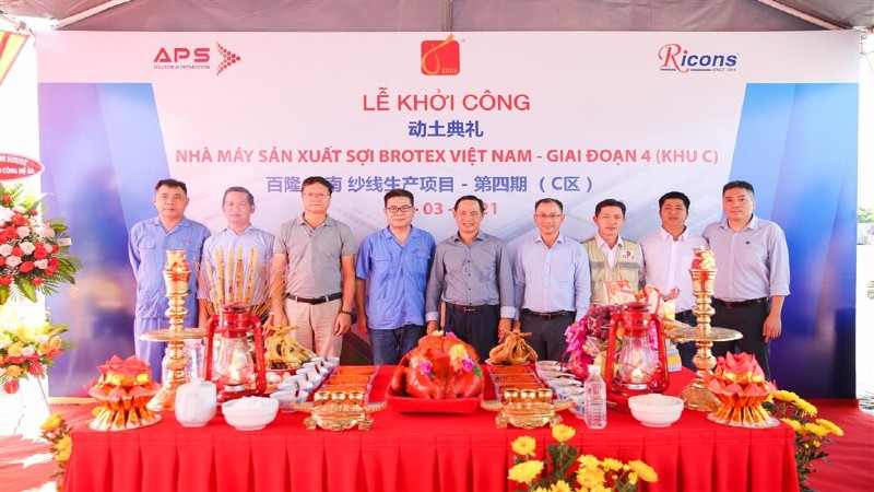 Ricons khởi công gói thầu mới thuộc dự án nhà máy Brotex Khu C – Giai đoạn 4