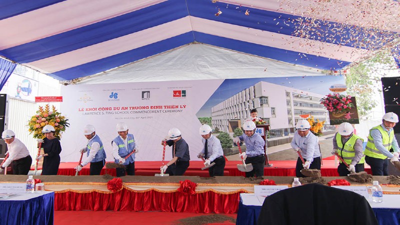 Hòa Bình khởi công dự án Trường Đinh Thiện Lý – Lawrence S. Ting
