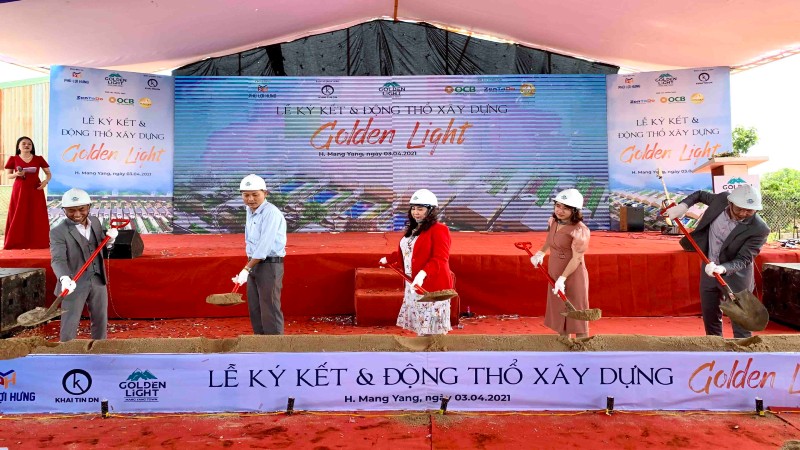 Động thổ Dự án bất động sản nghỉ dưỡng kết hợp farmstay du lịch Golden Light tại Mang Yang