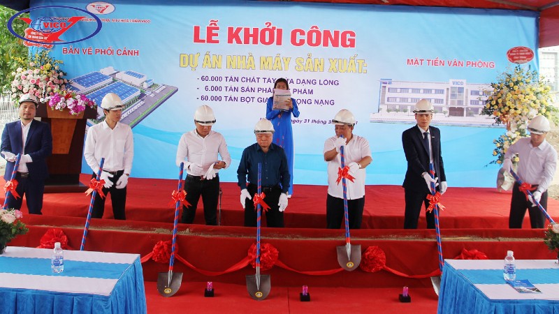 Vico khởi công dự án nhà máy sản xuất chất tẩy rửa dạng lỏng, mỹ phẩm và bột giặt