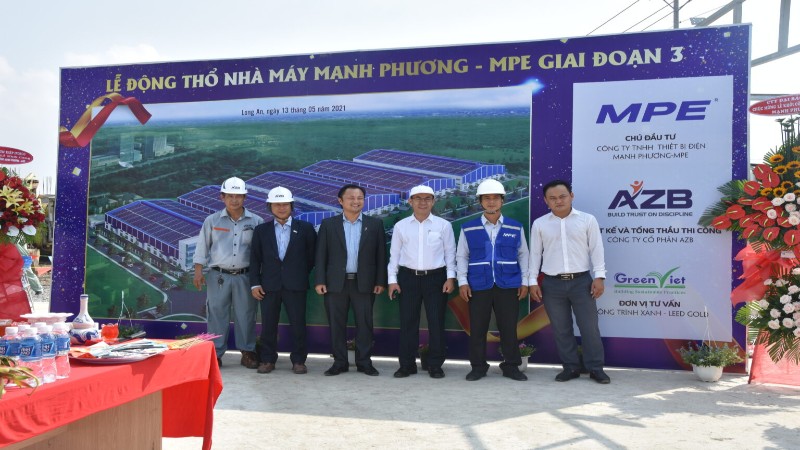 AZB khởi công dự án “Công ty TNHH Nhà Máy Thiết Bị Điện MPE giai đoạn 3”