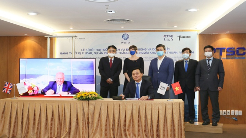 Ký hợp đồng đo gió, sóng và dòng chảy dự án điện gió ThangLong Wind
