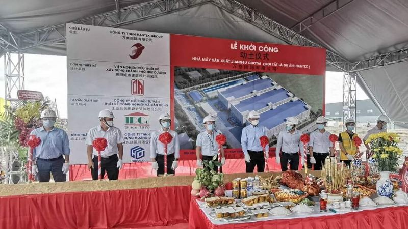 Hodoco khởi công dự án nhà máy Jiangsu Guotai gọi tắt là ( Hantex )