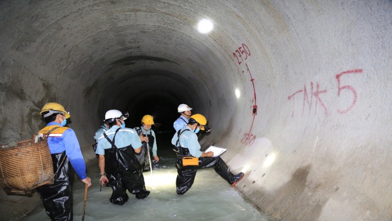 Đường hầm dẫn nước Dự án mở rộng Đa Nhim hoàn thành vượt tiến độ