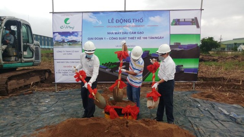 Công ty TNHH Cỏ May Lai Vung khởi công Nhà máy dầu cám gạo